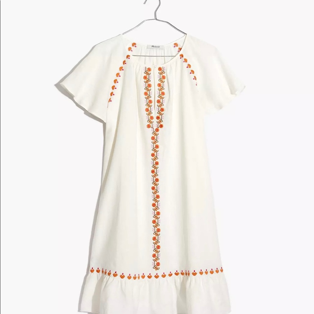 Madewell Embroidered linen Dress